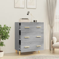Credenza Grigio Sonoma 70x34x90 cm in Legno Multistrato cod mxl 16408
