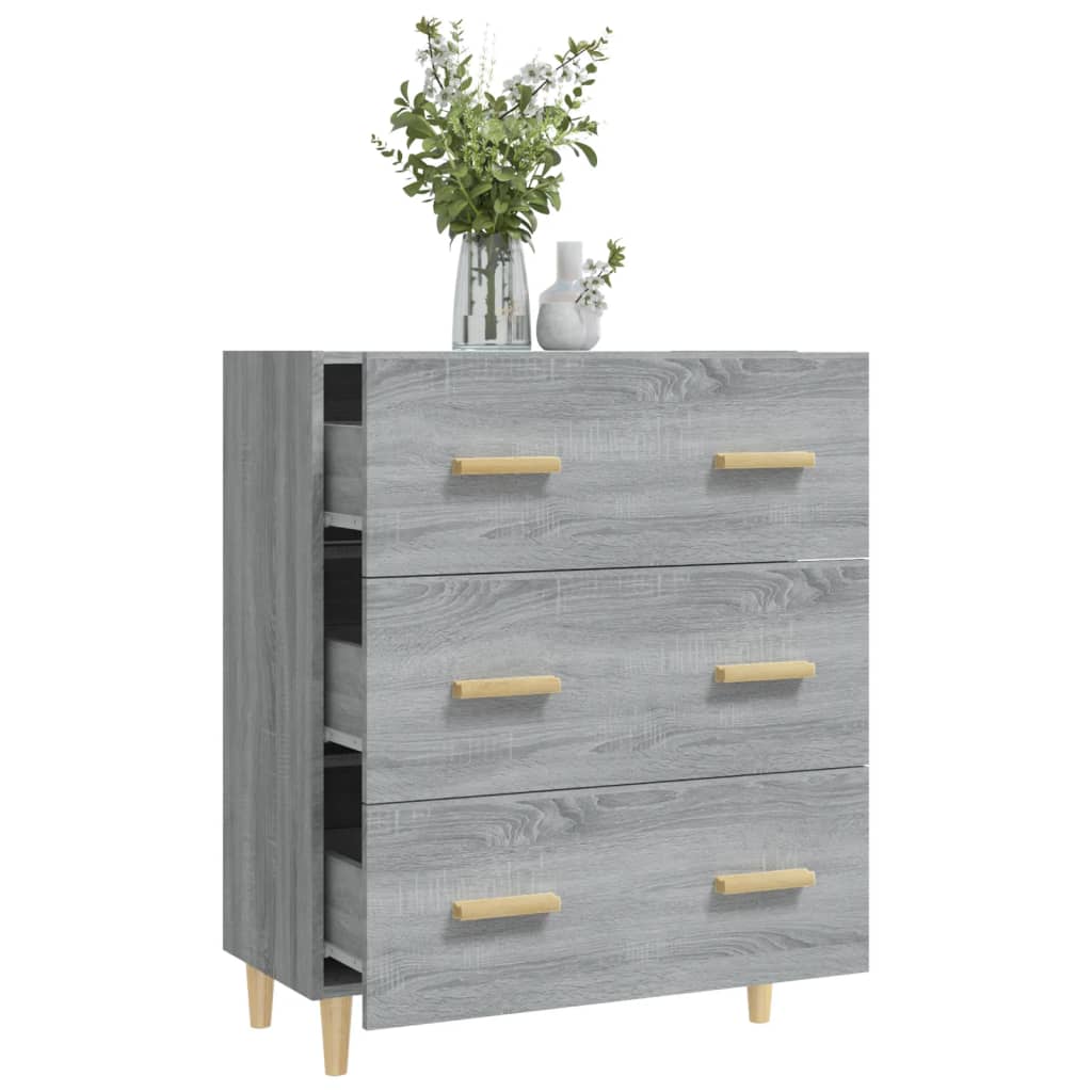 Credenza Grigio Sonoma 70x34x90 cm in Legno Multistrato cod mxl 16408