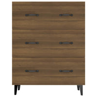 Credenza Rovere Marrone 69,5x34x90 cm in Legno Multistrato 817350