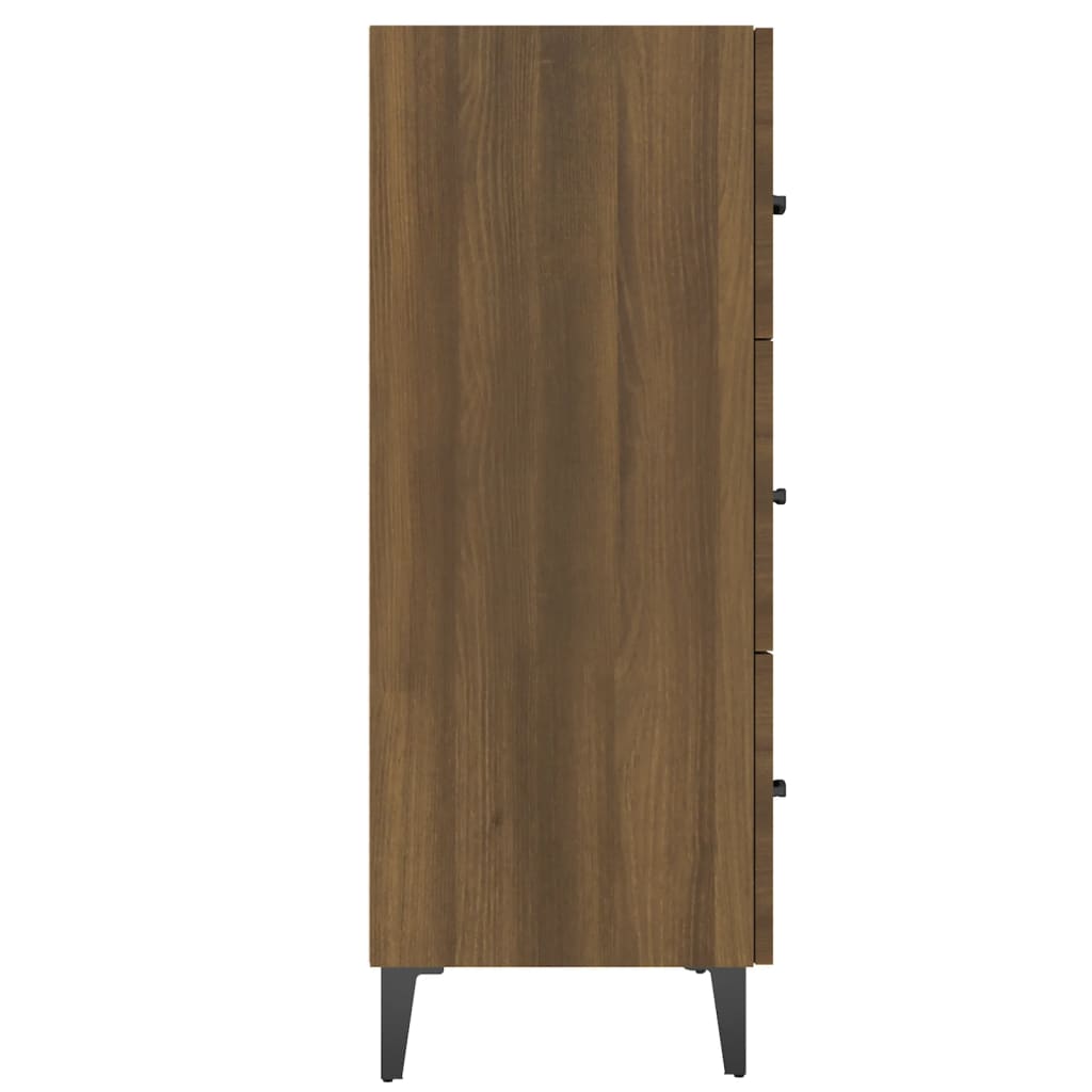 Credenza Rovere Marrone 69,5x34x90 cm in Legno Multistrato 817350