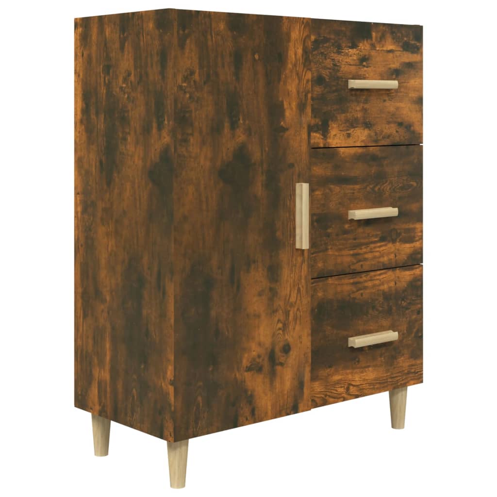 Credenza Rovere Fumo 69,5x34x90 cm in Legno Multistrato 817351