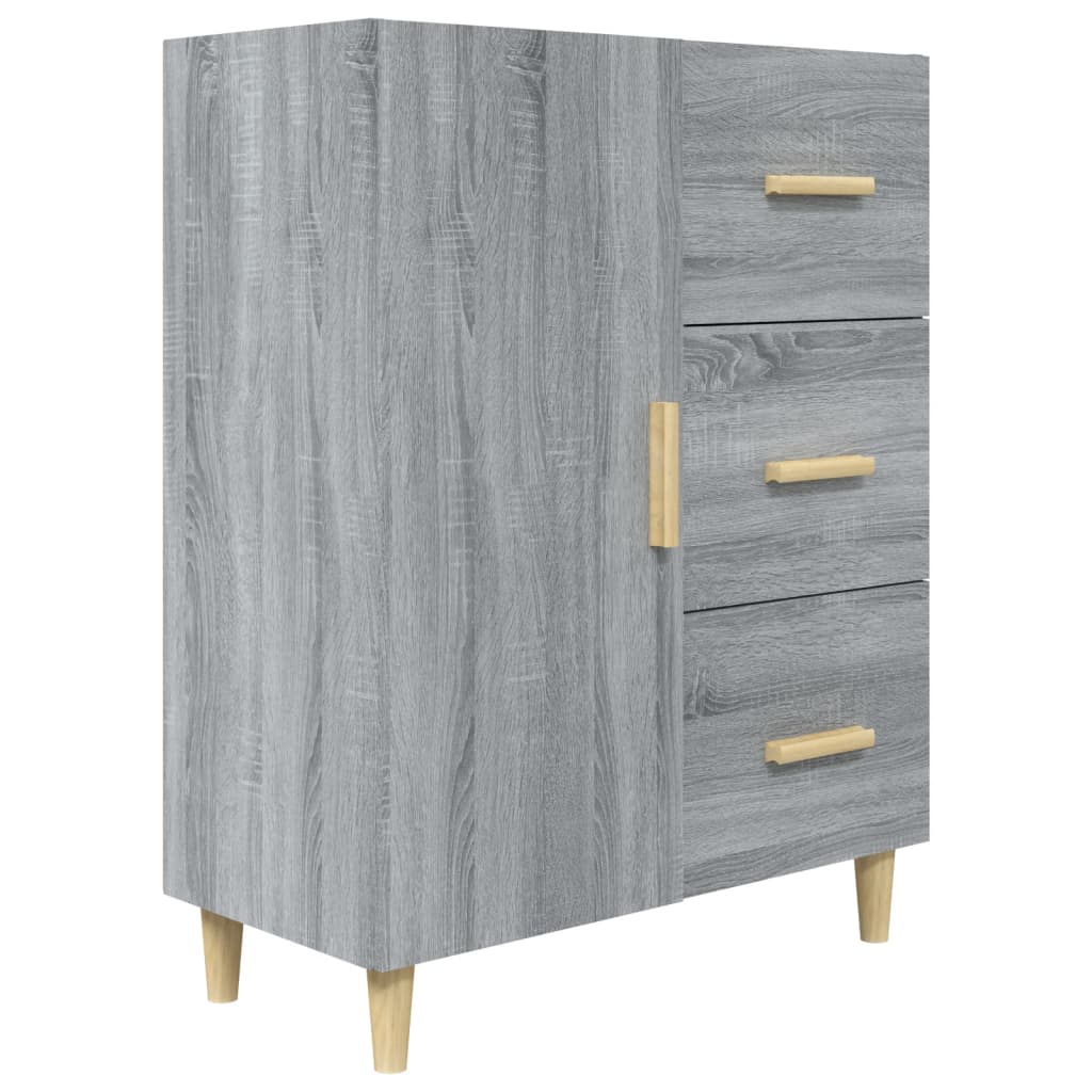 Credenza Grigio Sonoma 69,5x34x90 cm in Legno Multistrato 817352