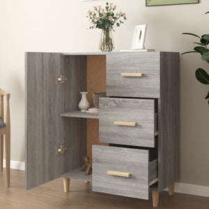 Credenza Grigio Sonoma 69,5x34x90 cm in Legno Multistrato 817352