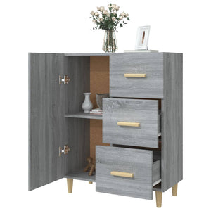 Credenza Grigio Sonoma 69,5x34x90 cm in Legno Multistrato 817352