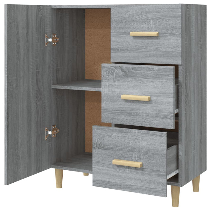 Credenza Grigio Sonoma 69,5x34x90 cm in Legno Multistrato 817352