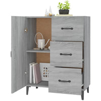 Credenza Grigio Sonoma 69,5x34x90 cm in Legno Multistrato 817355
