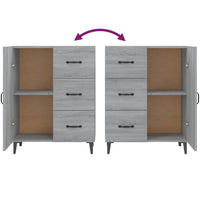 Credenza Grigio Sonoma 69,5x34x90 cm in Legno Multistrato 817355