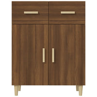 Credenza Rovere Marrone 69,5x34x89 cm in Legno Multistrato 817359