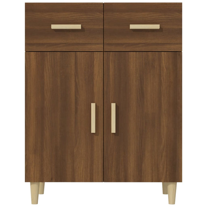 Credenza Rovere Marrone 69,5x34x89 cm in Legno Multistrato 817359
