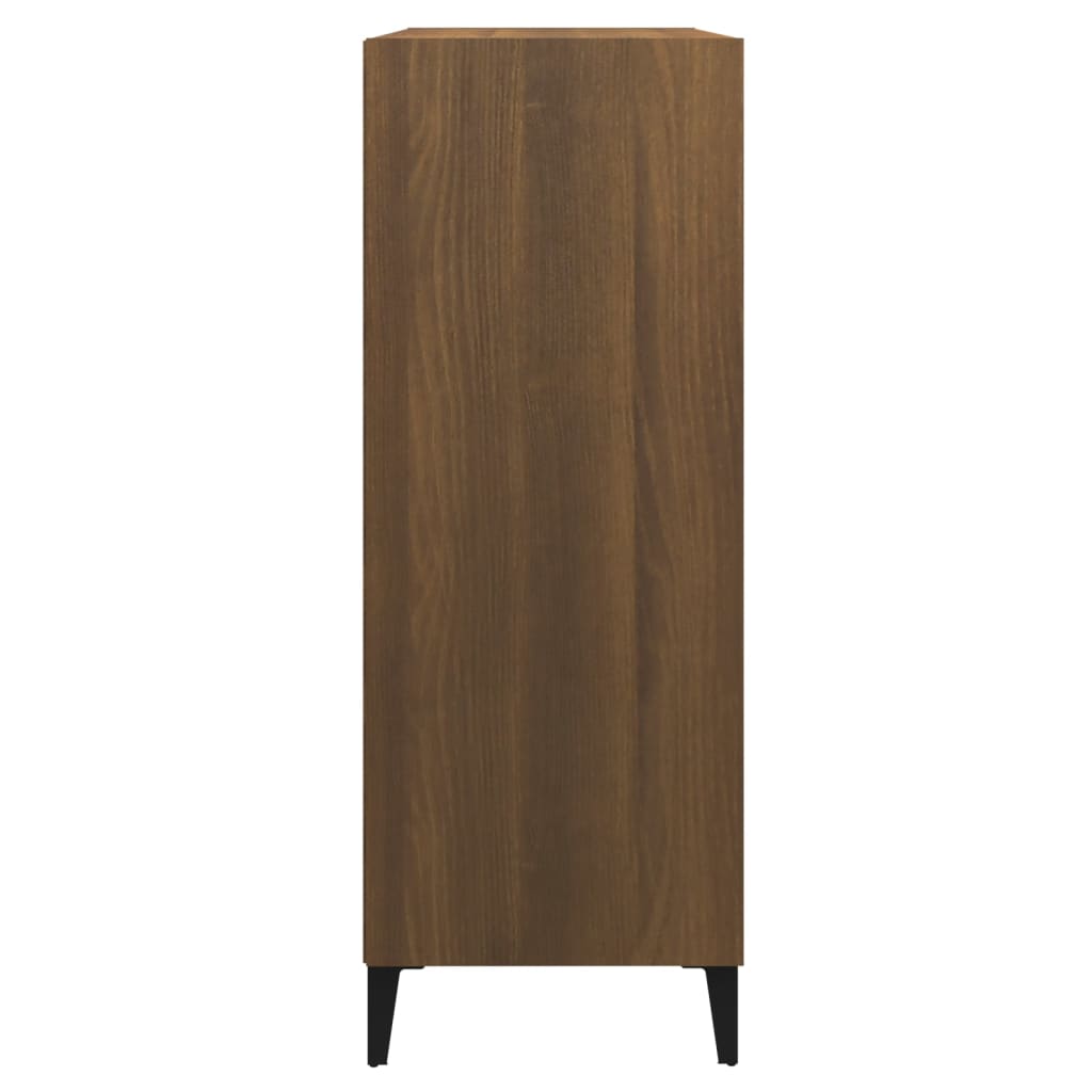 Credenza Rovere Marrone 69,5x32,5x90 cm in Legno Multistrato 817380
