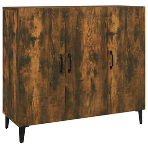 Credenza-Buffet-Armadio da cucina Rovere Fumo 90x34x80 cm in Legno Multistrato