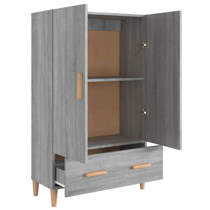 Credenza cassettiera cassettiera mobile contenitore organizer cucina soggiorno salonsonoma 70 x 31 x 115 cm derivati ​​del legno grigio 02_0036504