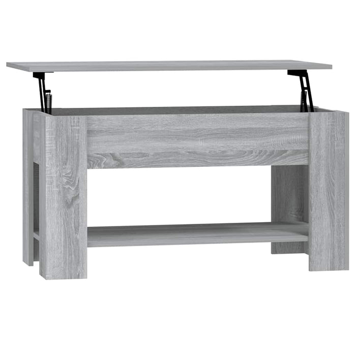 Tavolino da Salotto-Tavolino da soggiorno-Tavolo Grigio Sonoma 101x49x52cm Legno Multistrato