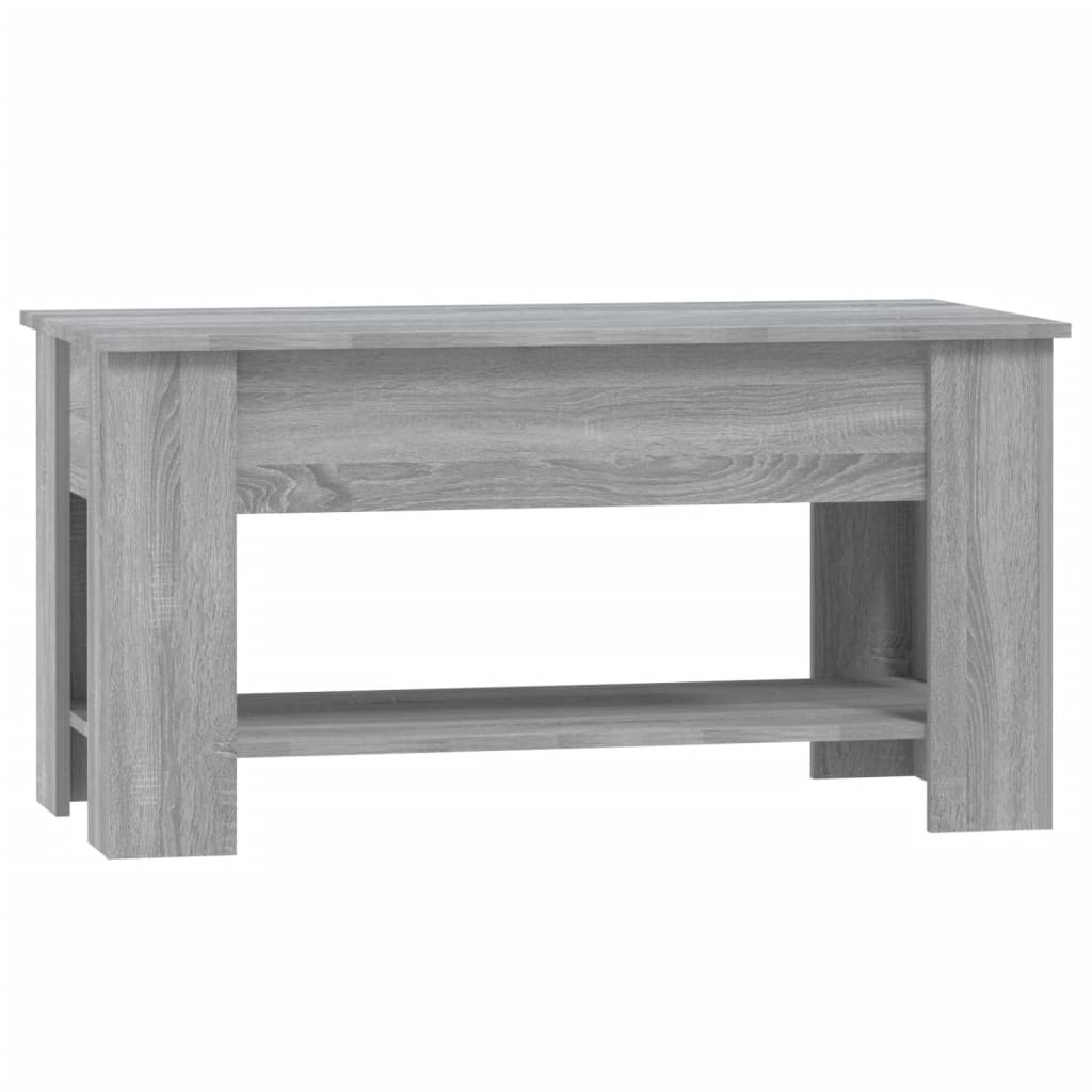 Tavolino da Salotto Grigio Sonoma 101x49x52cm Legno Multistrato 819273