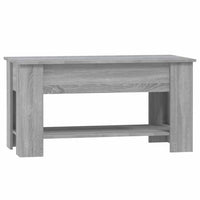 Tavolino da Salotto-Tavolino da soggiorno-Tavolo Grigio Sonoma 101x49x52cm Legno Multistrato