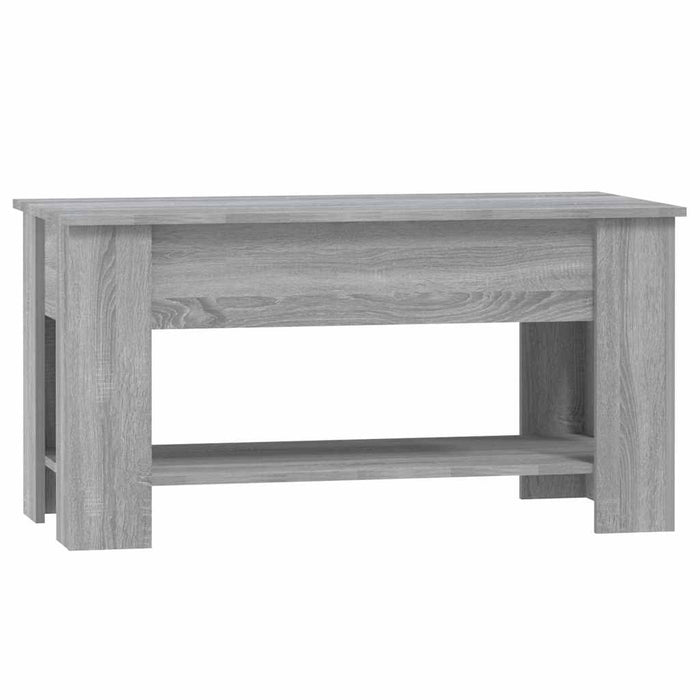 Tavolino da Salotto-Tavolino da soggiorno-Tavolo Grigio Sonoma 101x49x52cm Legno Multistrato