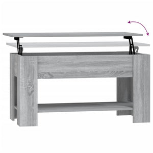 Tavolino da Salotto Grigio Sonoma 101x49x52cm Legno Multistrato 819273