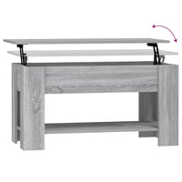 Tavolino da Salotto-Tavolino da soggiorno-Tavolo Grigio Sonoma 101x49x52cm Legno Multistrato