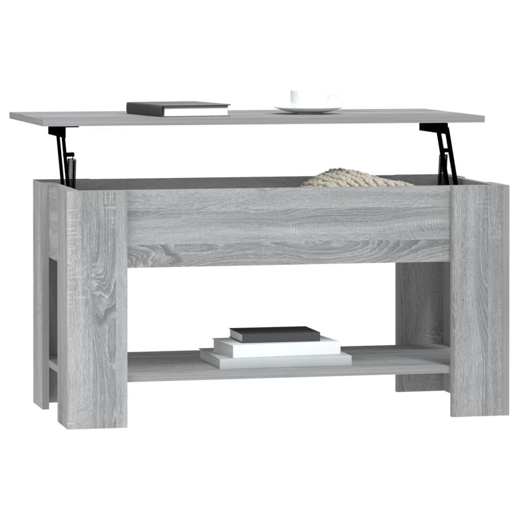 Tavolino da Salotto Grigio Sonoma 101x49x52cm Legno Multistrato 819273
