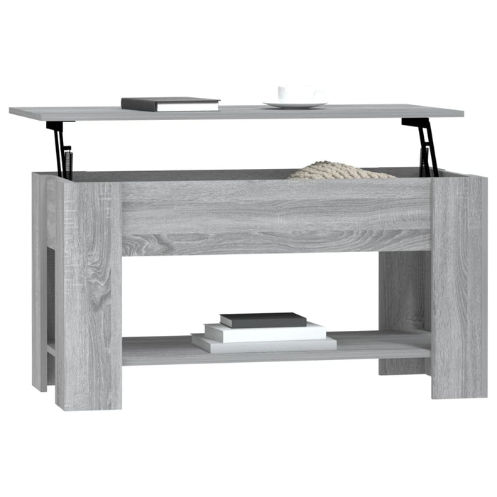 Tavolino da Salotto Grigio Sonoma 101x49x52cm Legno Multistrato 819273