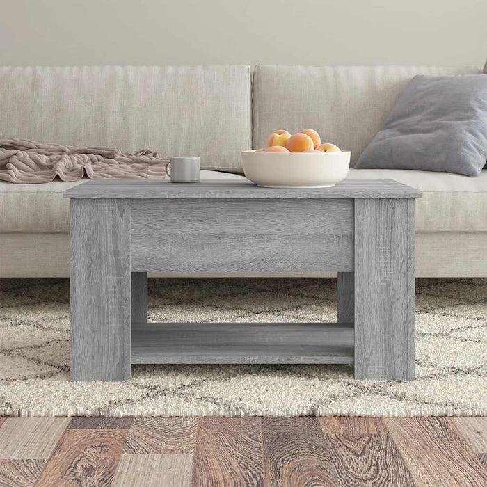 Tavolino da Salotto-Tavolino da soggiorno-Tavolo Grigio Sonoma 79x49x41 cm Legno Multistrato
