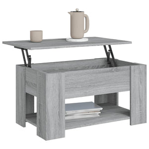 Tavolino da Salotto Grigio Sonoma 79x49x41 cm Legno Multistrato 819276