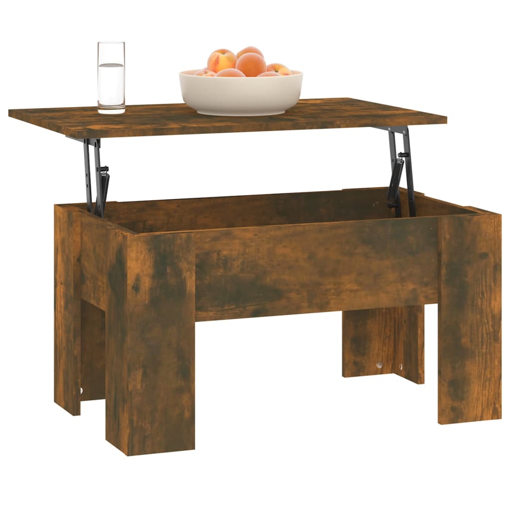 Tavolino da Salotto Rovere Fumo 79x49x41cm in Legno Multistrato cod mxl 6420