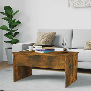 Tavolino Rovere Fumo 80x50,5x41,5 cm in Legno Multistrato cod mxl 13252