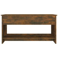 Tavolino da Salotto-Tavolino da soggiorno-Tavolo Rovere Fumo 102x50x52,5cm Legno Multistrato