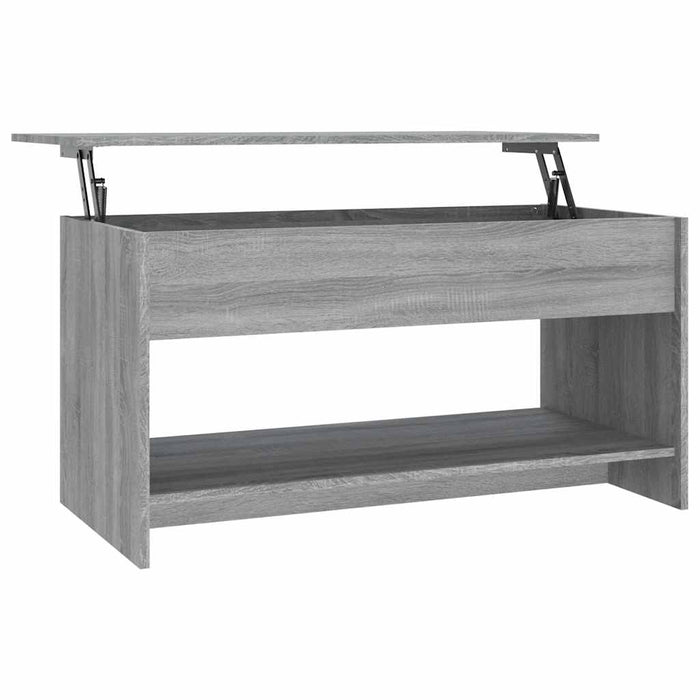 Tavolino Salotto-Tavolino da soggiorno-Tavolo Grigio Sonoma 102x50x52,5 cm Legno Multistrato