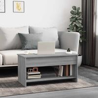 Tavolino Salotto Grigio Sonoma 102x50x52,5 cm Legno Multistrato 819291