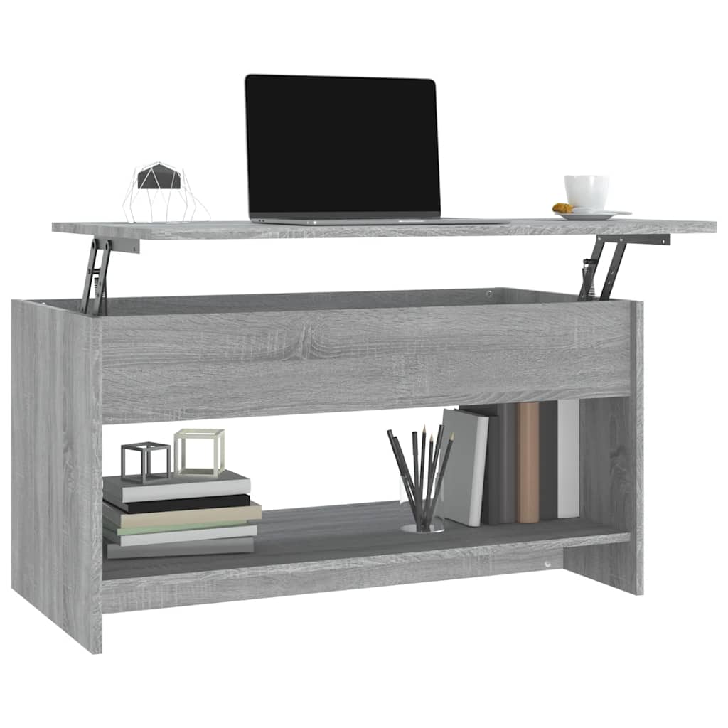 Tavolino Salotto Grigio Sonoma 102x50x52,5 cm Legno Multistrato 819291