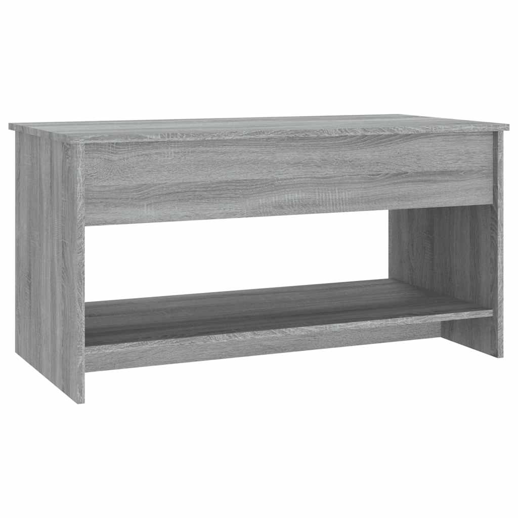 Tavolino Salotto-Tavolino da soggiorno-Tavolo Grigio Sonoma 102x50x52,5 cm Legno Multistrato