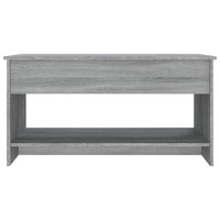 Tavolino Salotto Grigio Sonoma 102x50x52,5 cm Legno Multistrato 819291