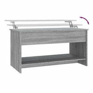 Tavolino Salotto Grigio Sonoma 102x50x52,5 cm Legno Multistrato cod mxl 16723