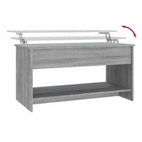 Tavolino Salotto-Tavolino da soggiorno-Tavolo Grigio Sonoma 102x50x52,5 cm Legno Multistrato