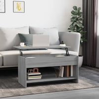 Tavolino Salotto Grigio Sonoma 102x50x52,5 cm Legno Multistrato cod mxl 16723