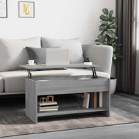 Tavolino Salotto-Tavolino da soggiorno-Tavolo Grigio Sonoma 102x50x52,5 cm Legno Multistrato