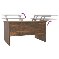 Tavolino da Salotto Rovere Fumo 80x50x42,5 cm Legno Multistrato cod mxl 8968