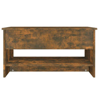 Tavolino da Salotto Rovere Fumo 80x50x40 cm Legno Multistrato