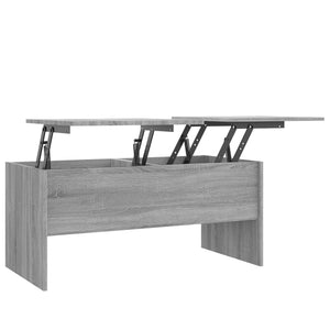Tavolino Grigio Sonoma 102x50,5x46,5 cm in Legno Multistrato 819300