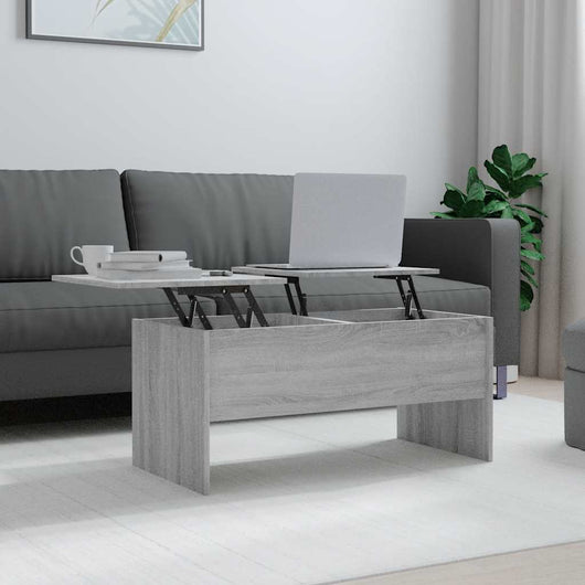 Tavolino Grigio Sonoma 102x50,5x46,5 cm in Legno Multistrato 819300