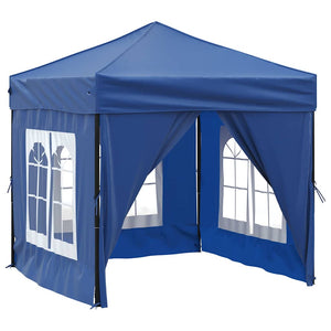 Tenda per Feste Pieghevole con Pareti Laterali Blu 2x2 m 93500