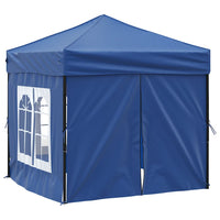 Tenda per Feste Pieghevole con Pareti Laterali Blu 2x2 m
