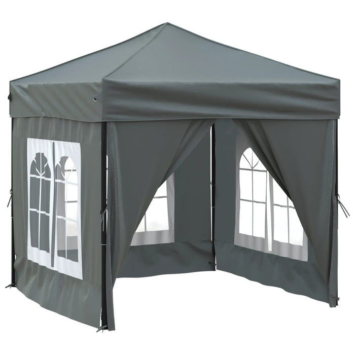 Tenda per Feste Pieghevole con Pareti Laterali Antracite 2x2 m 93502