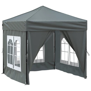 Tenda per Feste Pieghevole con Pareti Laterali Antracite 2x2 m 93502