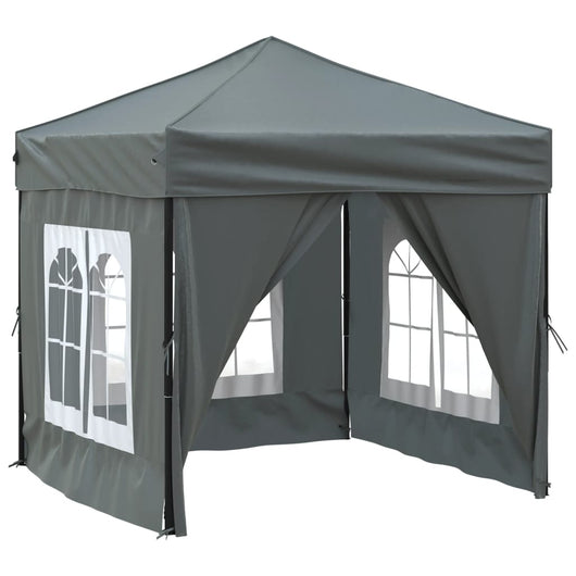 Tenda per Feste Pieghevole con Pareti Laterali Antracite 2x2 m 93502