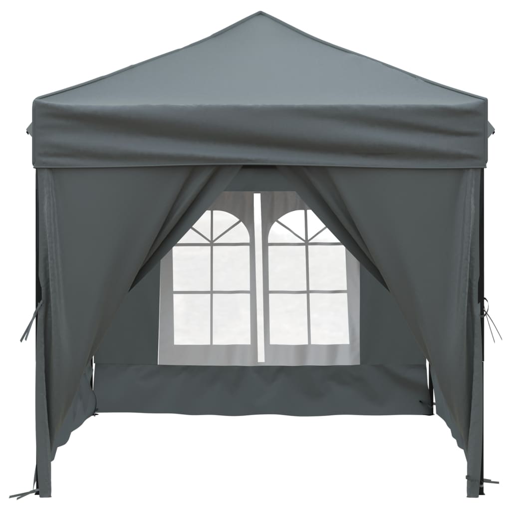 Tenda per Feste Pieghevole con Pareti Laterali Antracite 2x2 m 93502