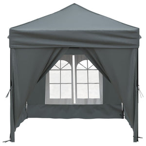 Tenda per Feste Pieghevole con Pareti Laterali Antracite 2x2 m 93502