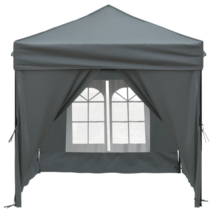 Tenda per Feste Pieghevole con Pareti Laterali Antracite 2x2 m 93502